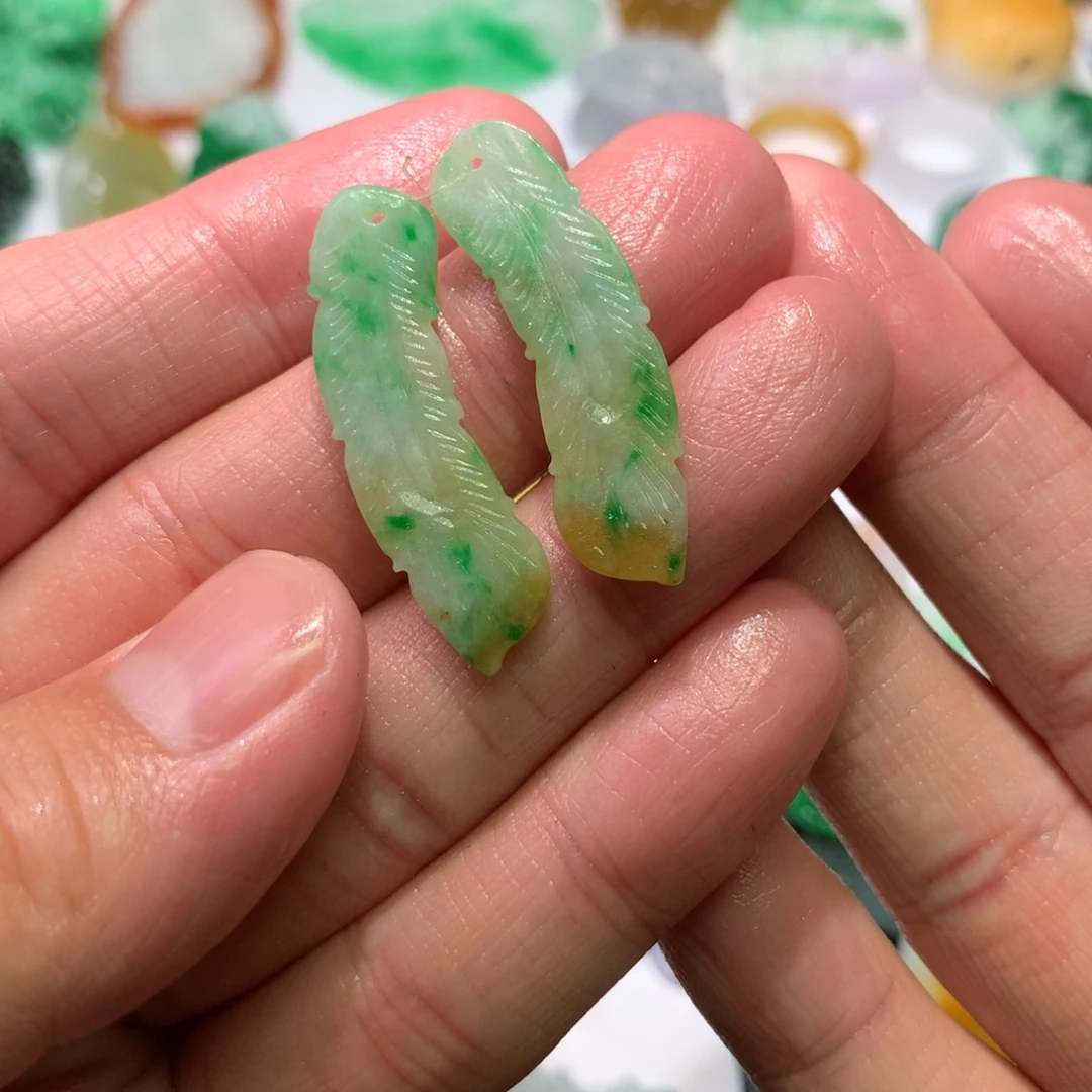 未镶嵌定制翡翠耳饰
