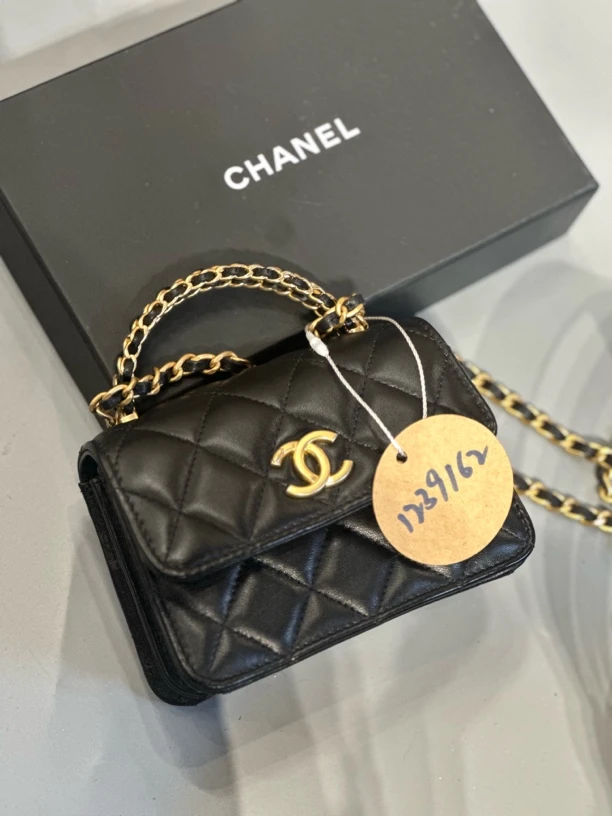 95新 Chanel/香奈儿 夏七中古/mini手柄单肩包1239162