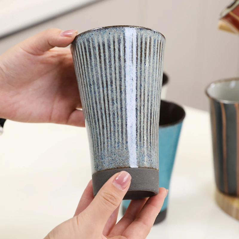 利快日本进口美浓烧水杯系列对杯陶瓷家用碧渊听松 翠岫流云