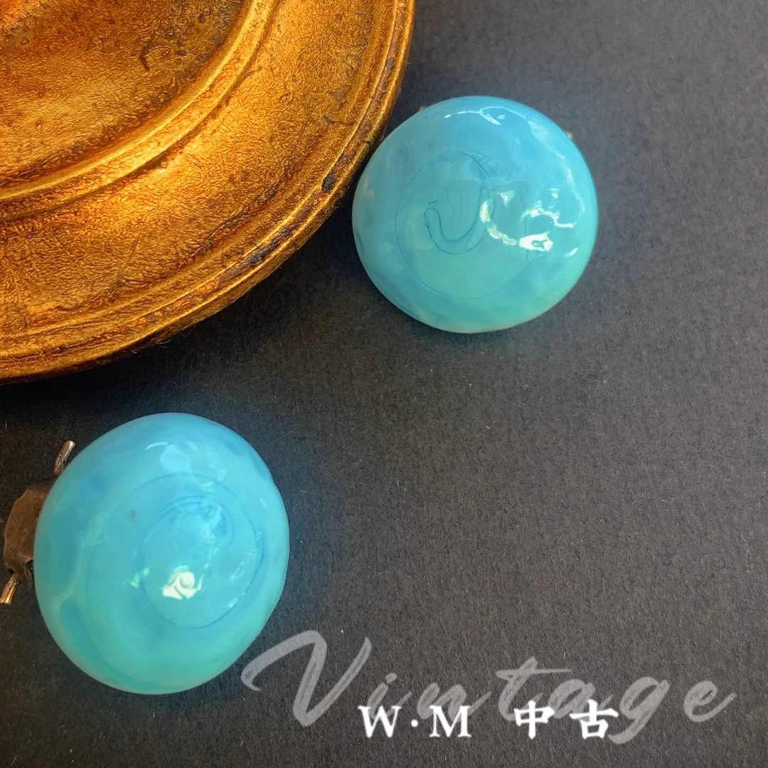 铜合金耳饰  W·M中古-vintage （法）法产耳夹