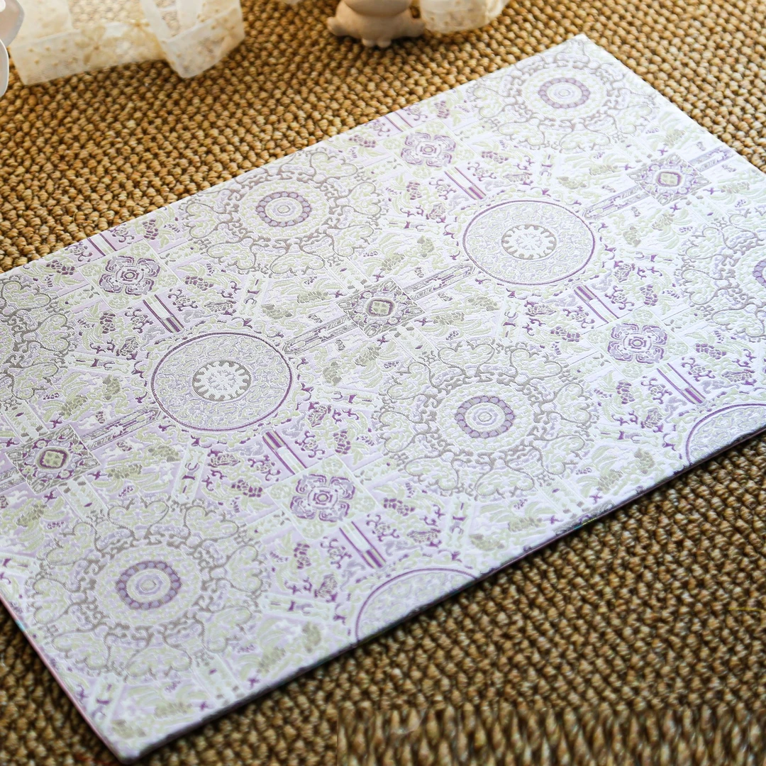 CX099宝相 织锦缎 纯手工茶席 轻奢长方形国风高档茶道配件