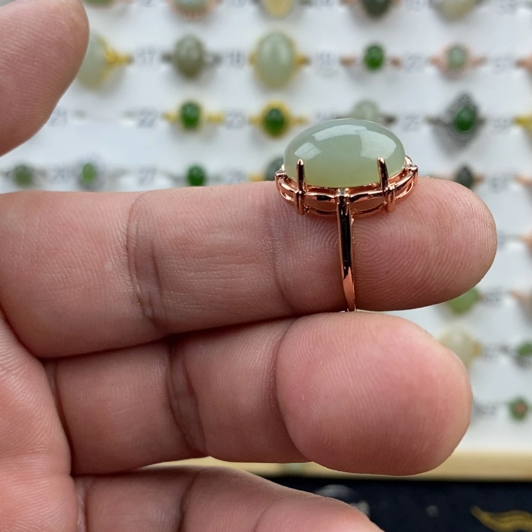 和田玉（青玉）未镶嵌戒指