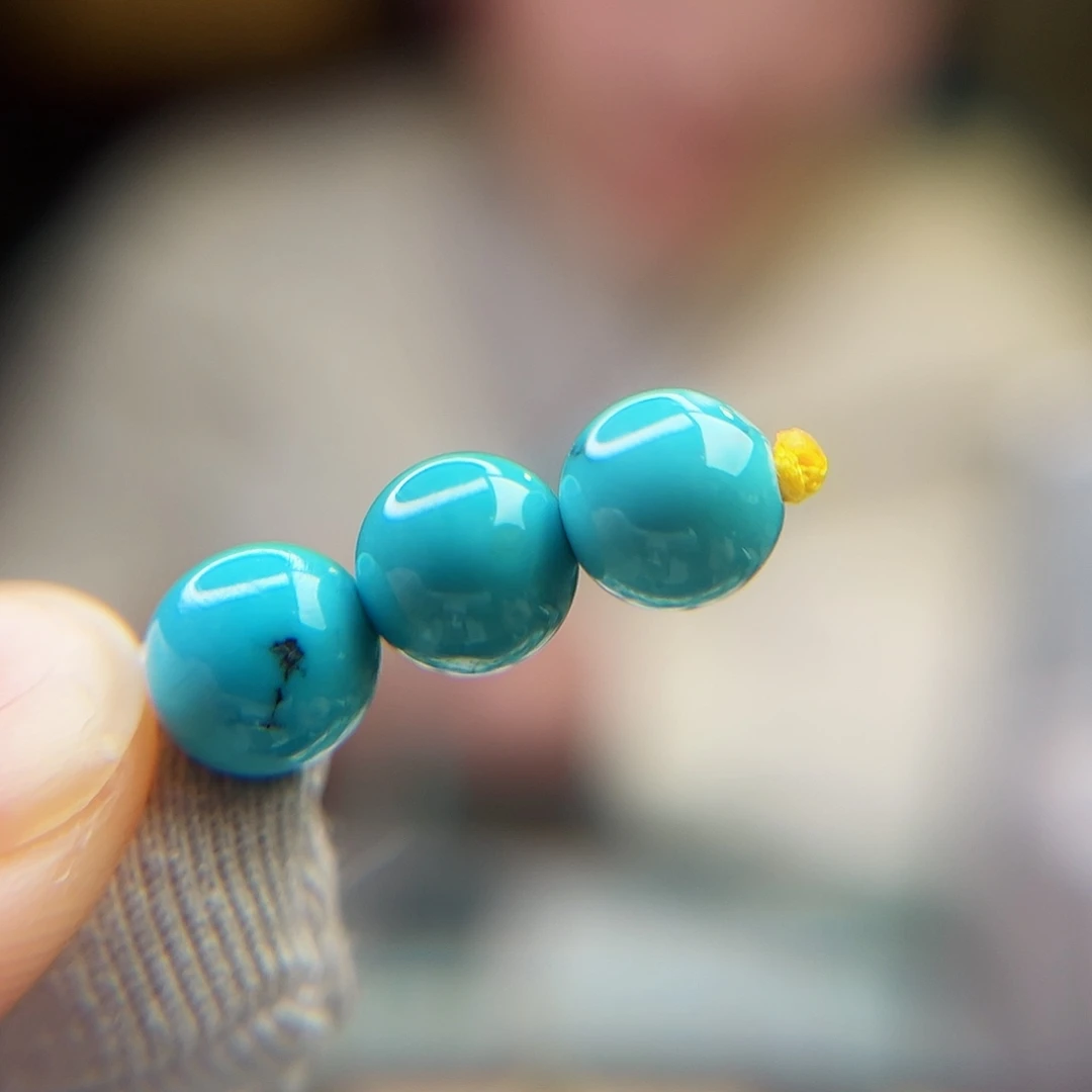 绿松石珠宝奇石未镶嵌7.8腰珠