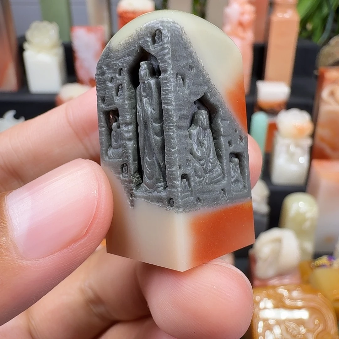 图***圆印石老挝石石窟印章