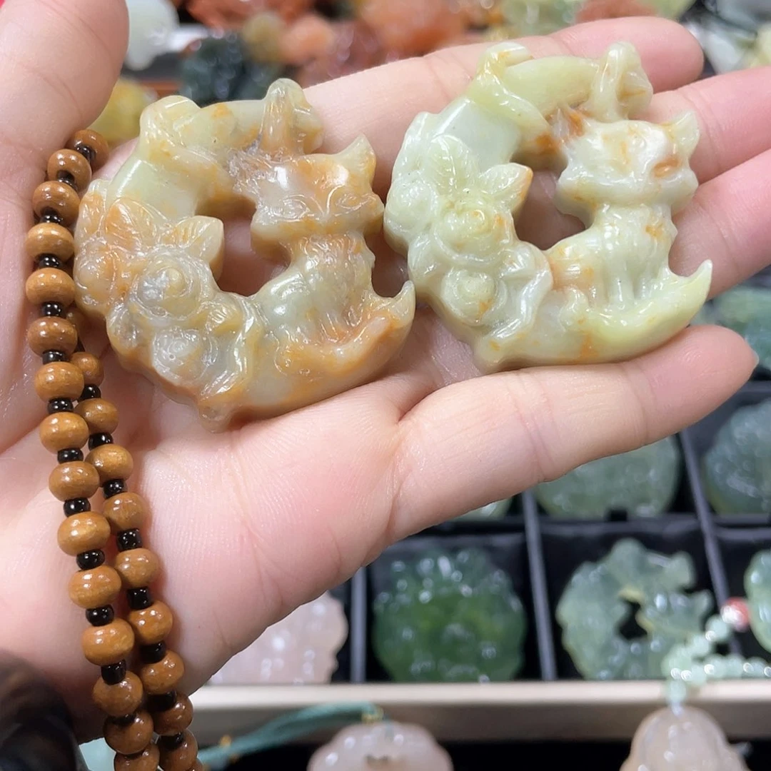 蛇纹石玉颈饰未镶嵌多样性发货，拍一发一