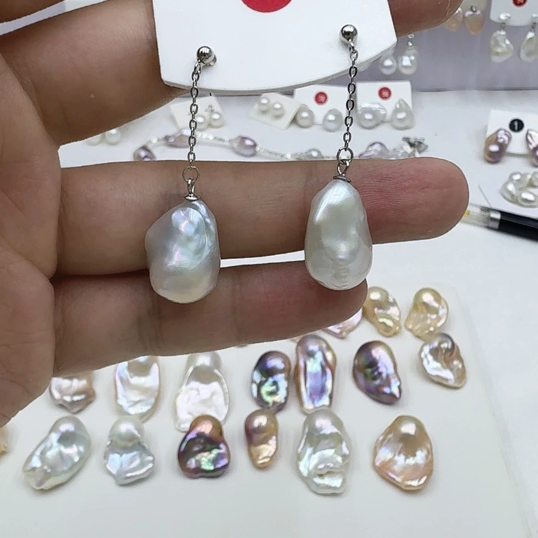 淡水珍珠银S925镶嵌颈饰