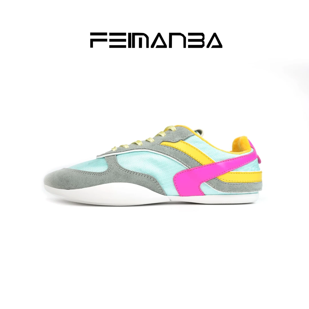 FEIMANBA 百搭小白鞋系带低帮德训运动鞋