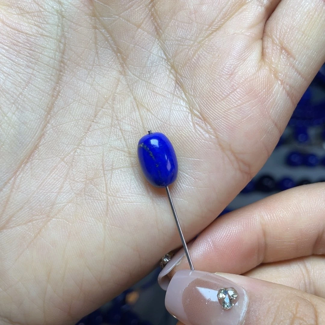 青金石8×12mm枣珠配饰未镶嵌?*3