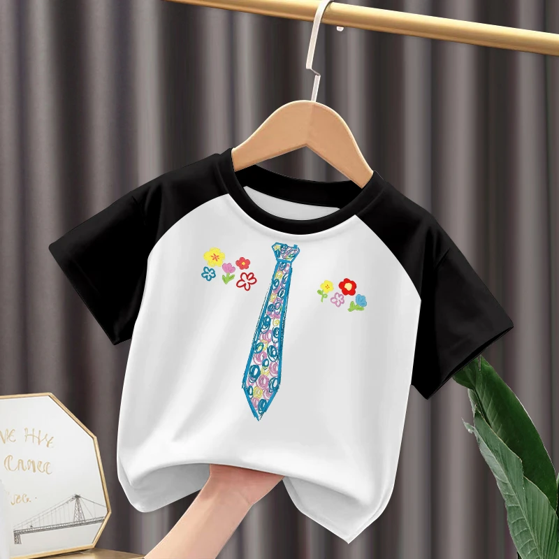 儿童纯棉夏季装短袖t恤男女童上衣潮牌童装打底衫小孩子衣服女款