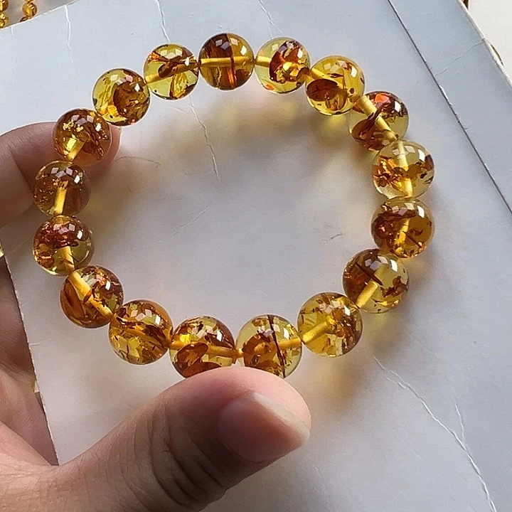 琥珀(花珀)未镶嵌项圈