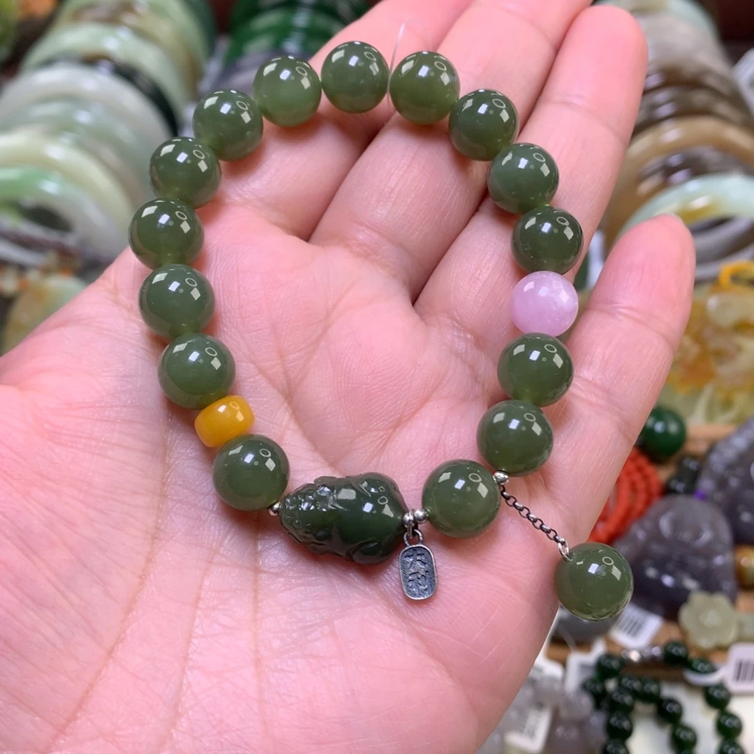 和田玉未镶嵌手链卡18