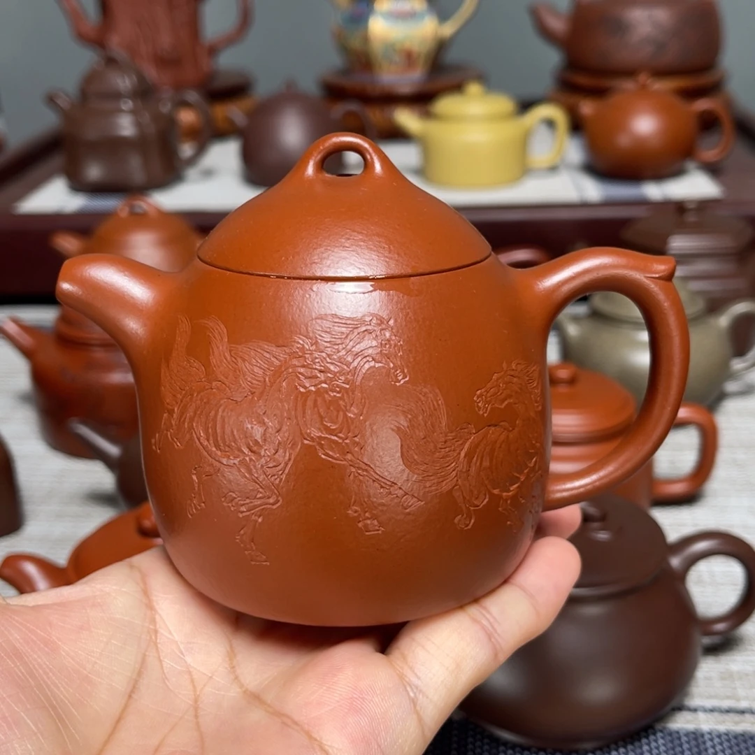 茶壶紫砂全手工制作220cc
