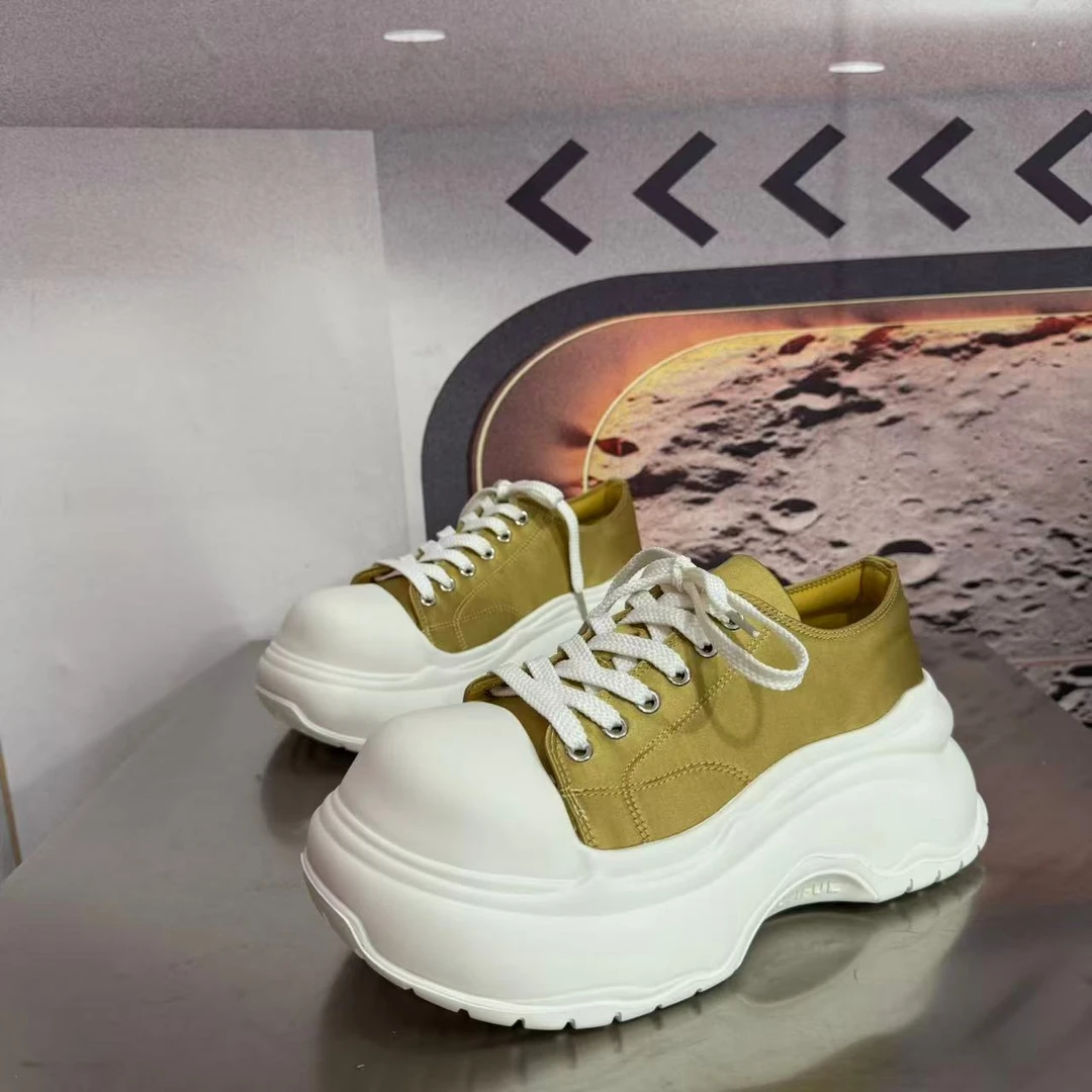 533-6春夏新款2025圆头系带韩版简约休闲板鞋潮流百搭ins