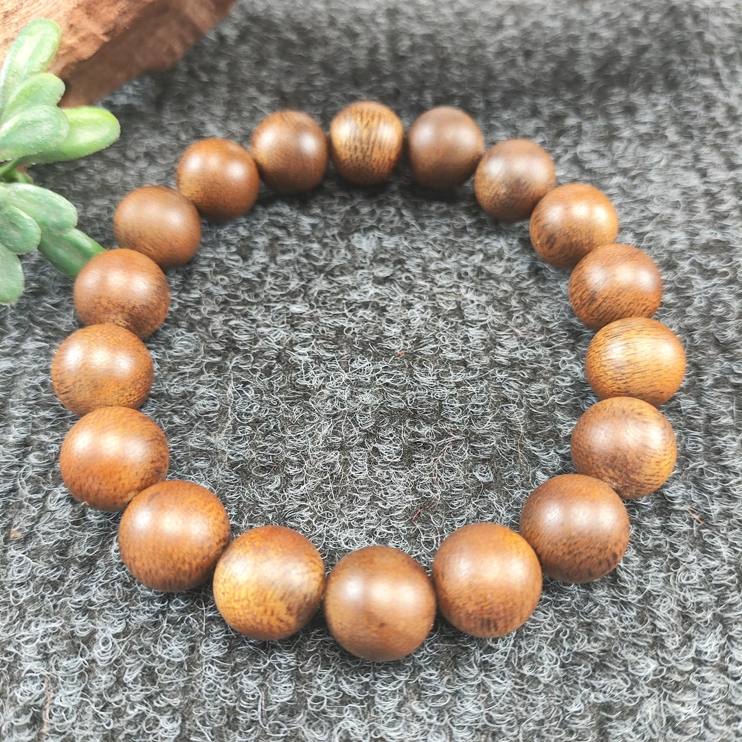 沉香QIC香港黄奇楠1.2圆珠单圈手串多样性发一HQ012