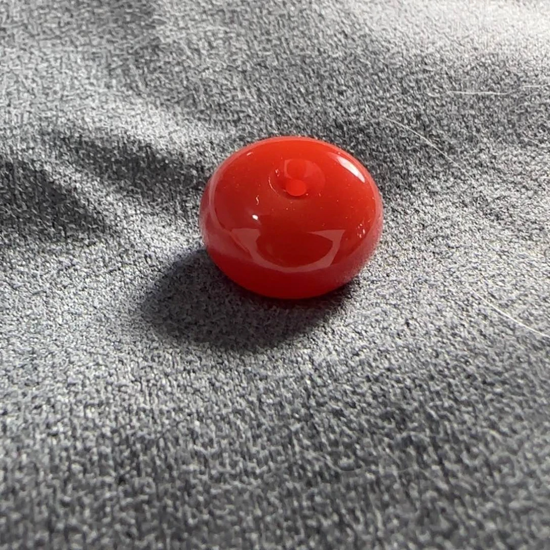 南红玛瑙未镶嵌高红高润度扣子