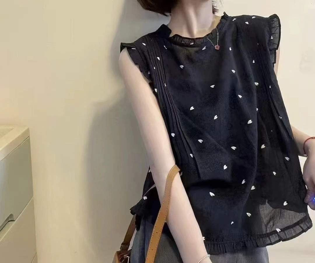 夏季新款洋气宽松花边衬衫女式打底上衣时尚百搭