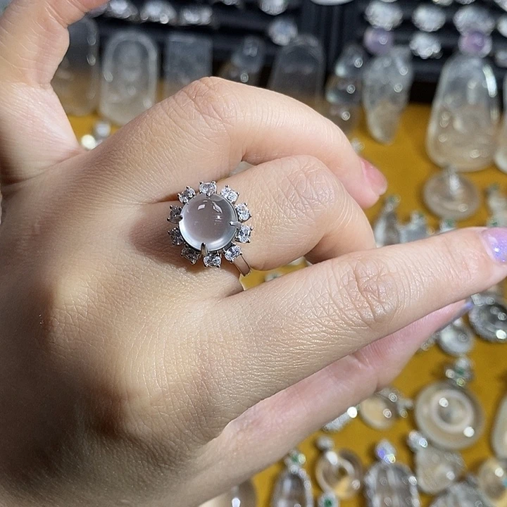 石英质玉银S925镶嵌颈饰