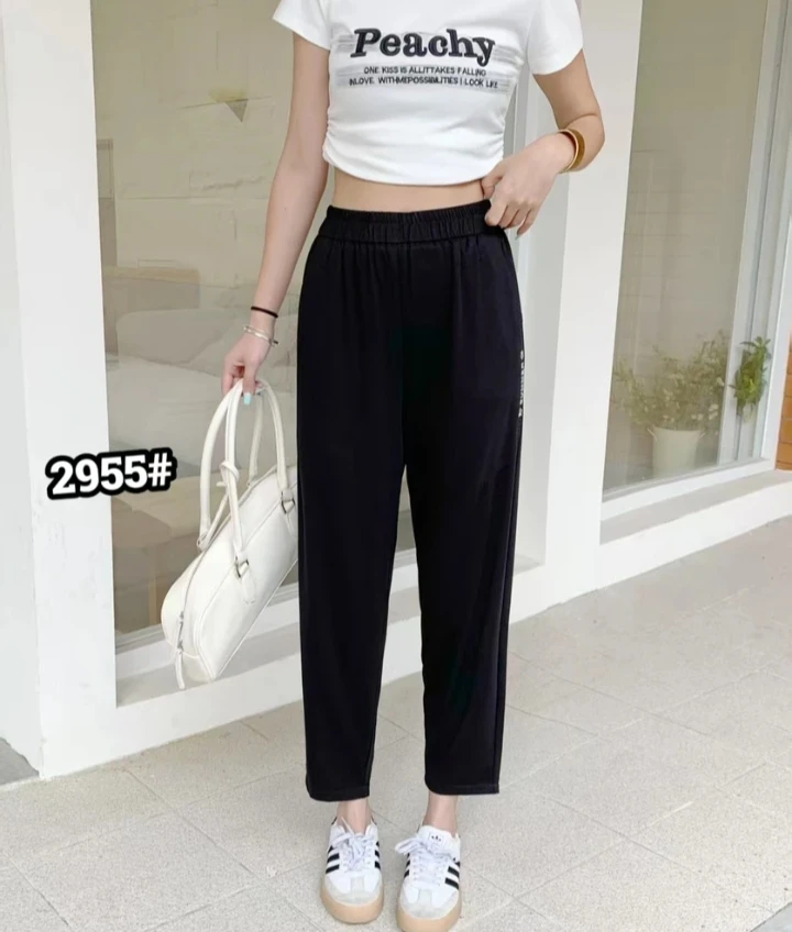 （120-240斤）百搭夏季薄款休闲裤时尚宽松显瘦九分裤休闲