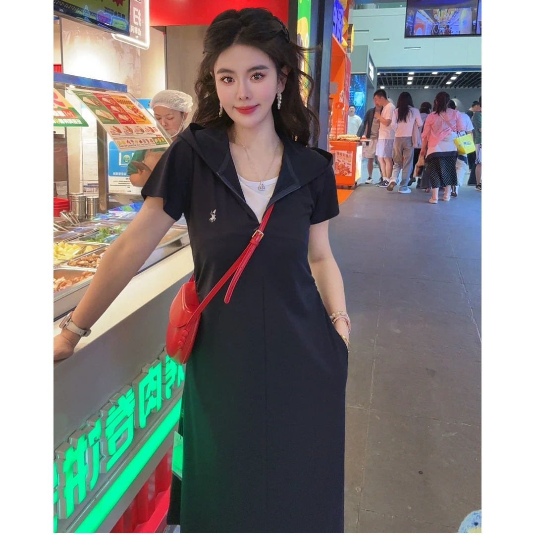 POLOGWON/保罗 连帽翻领假两件夏日长裙2