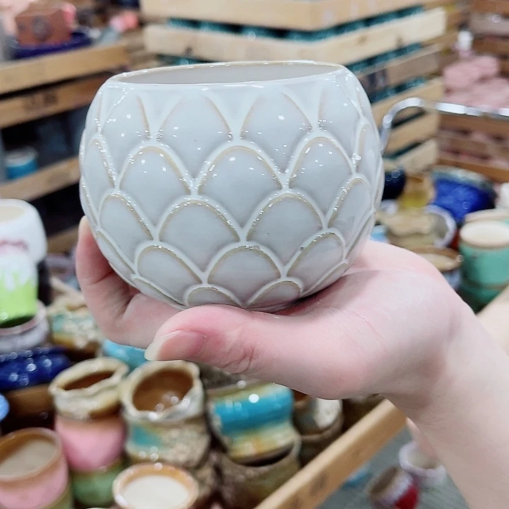 有孔，凑10元包邮陶瓷花盆发货！