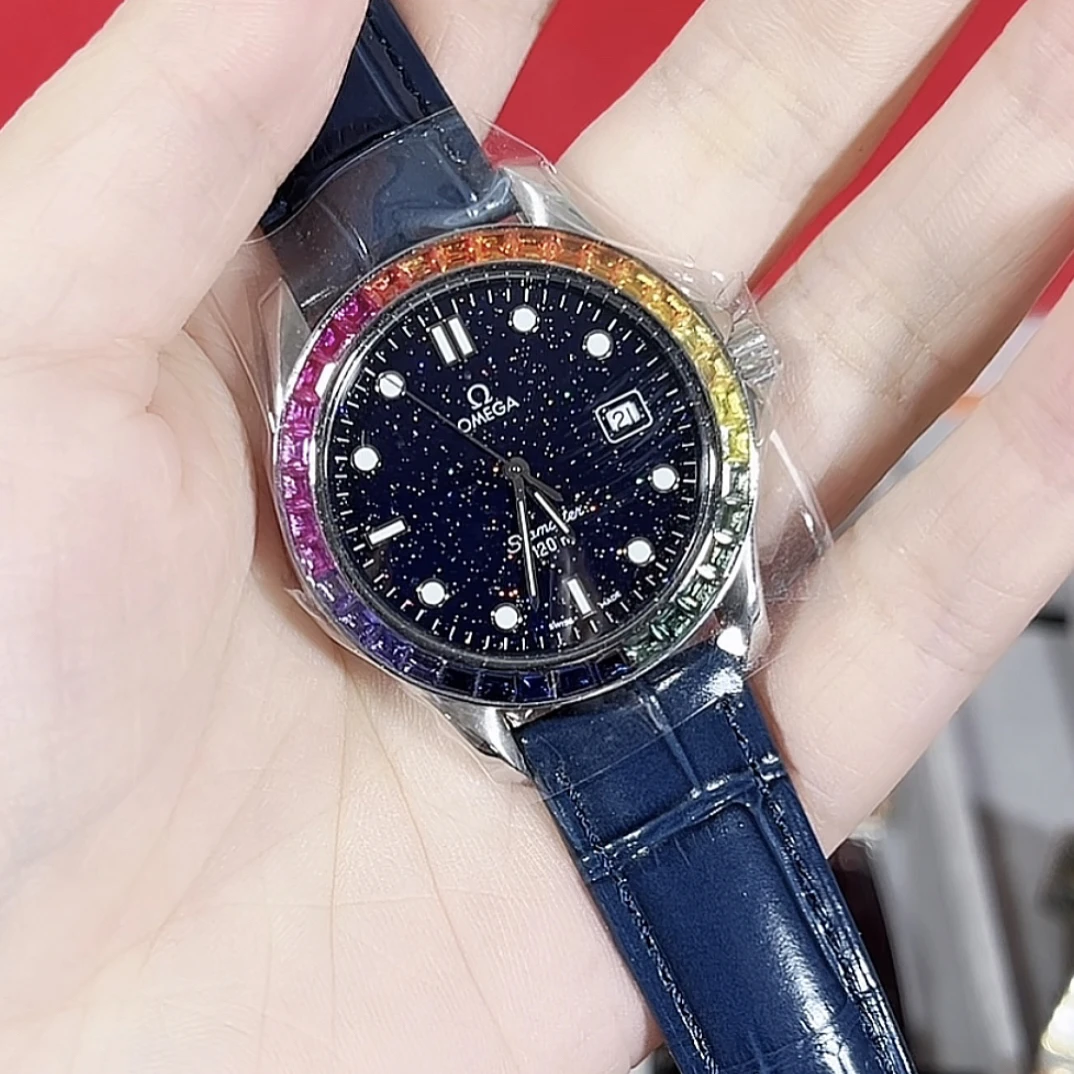 95新 Omega/欧米茄 欧米茄/海马/后钻盘/49089/36盘/石英腕表
