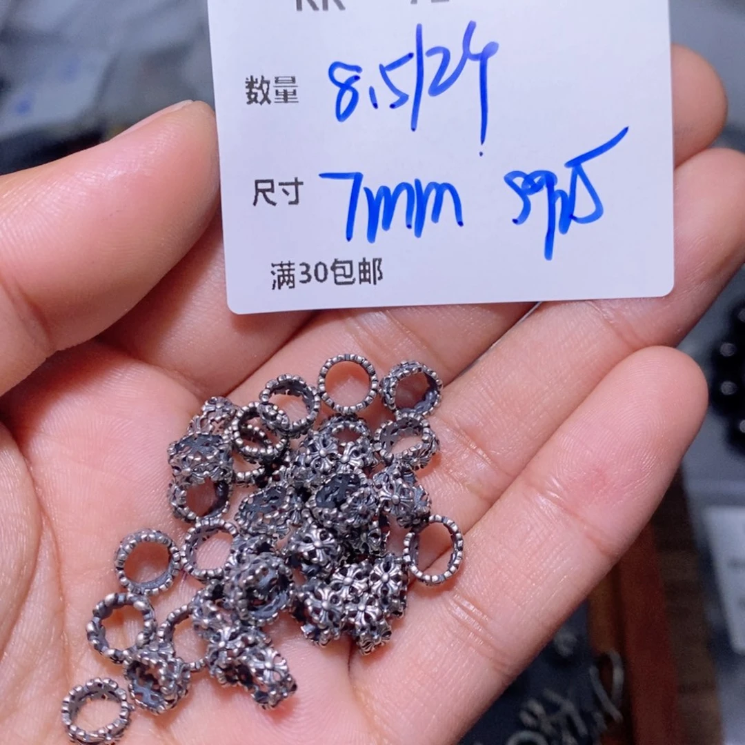 水晶珠宝半成品银S925镶嵌RR72