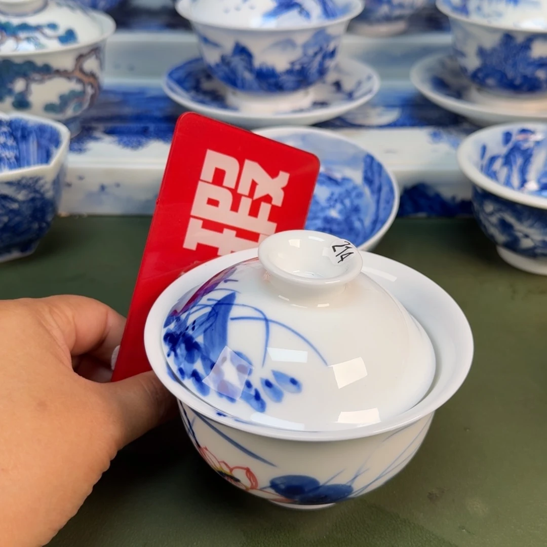 景德镇纯水绘茶具圆圆214