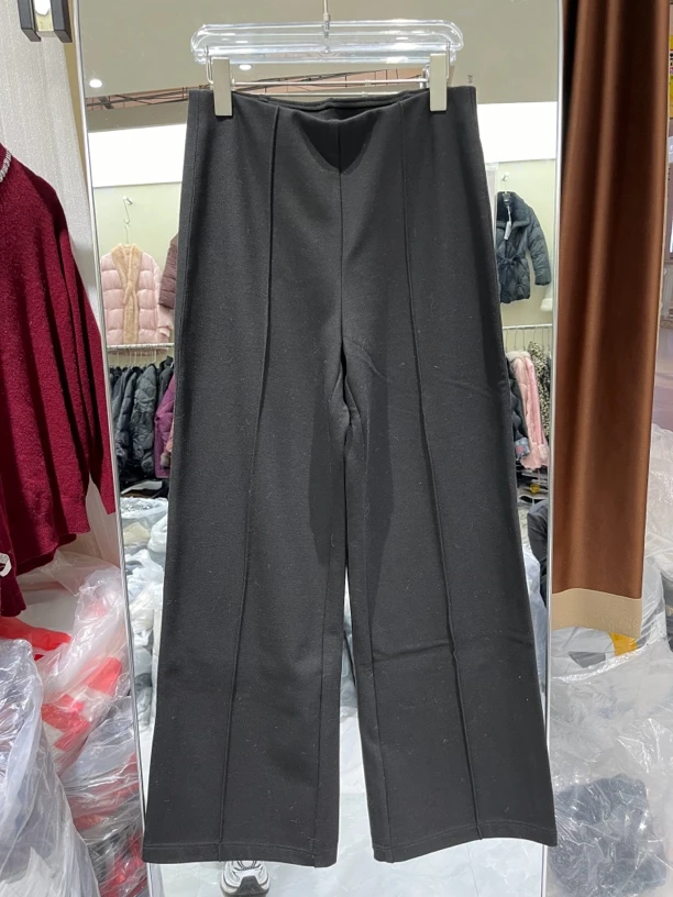 6063松紧腰加绒直筒裤