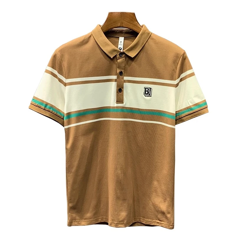 莫安摩萨利t恤男士夏季潮牌ins半截袖上衣服潮流修身翻领POLO衫