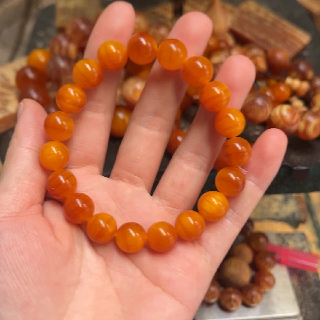 河***司手串/手链松木（琥珀木）1.1包浆19颗