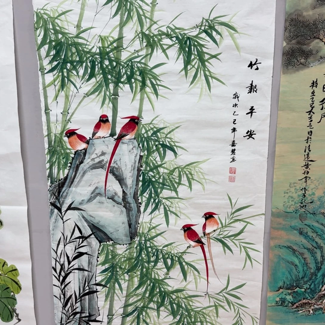 国画四尺尺寸70X140纯手绘作品