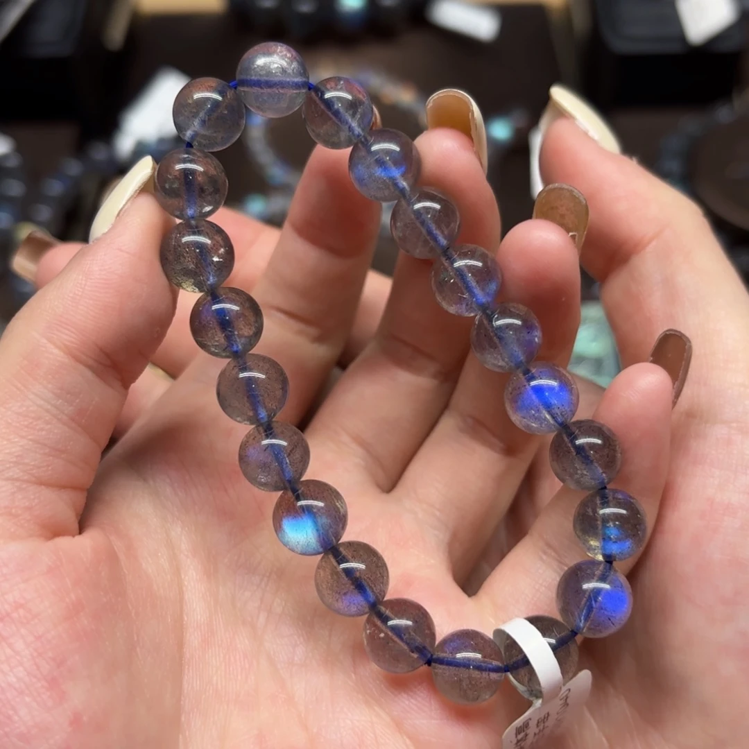 未镶嵌手链长石嗷***?9.4mm左右