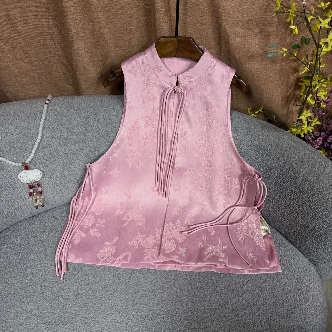 【尚流】新中式国风提花马甲女装四季百搭气质SH0305（992）