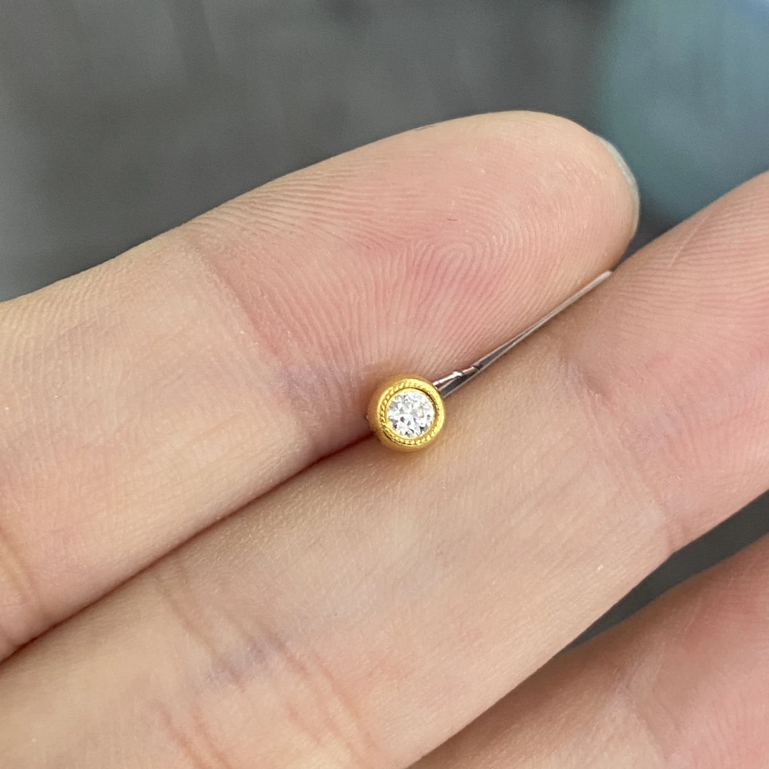 小泡泡通孔 足金999