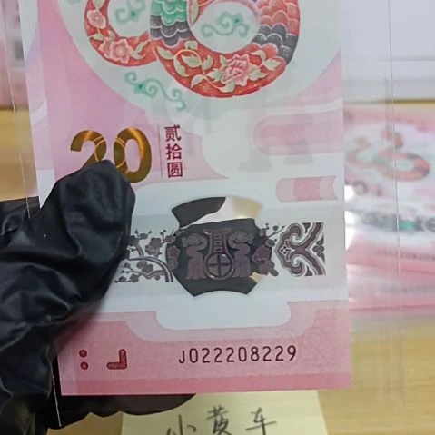 塑料蛇钞号码如图所示022208229