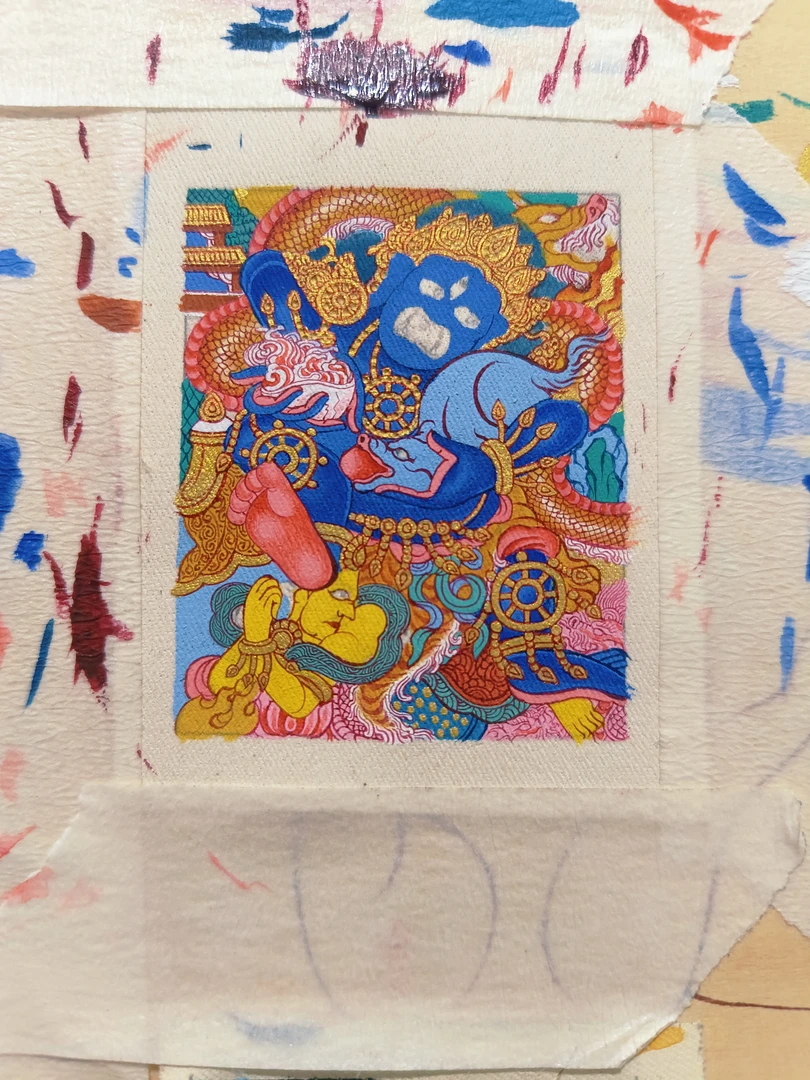 黄财神唐卡男女通用藏式风格