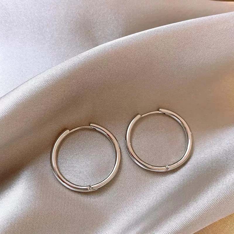 铜合金耳饰 25936 黑加镶嵌猪鼻耳钉 玫瑰色底