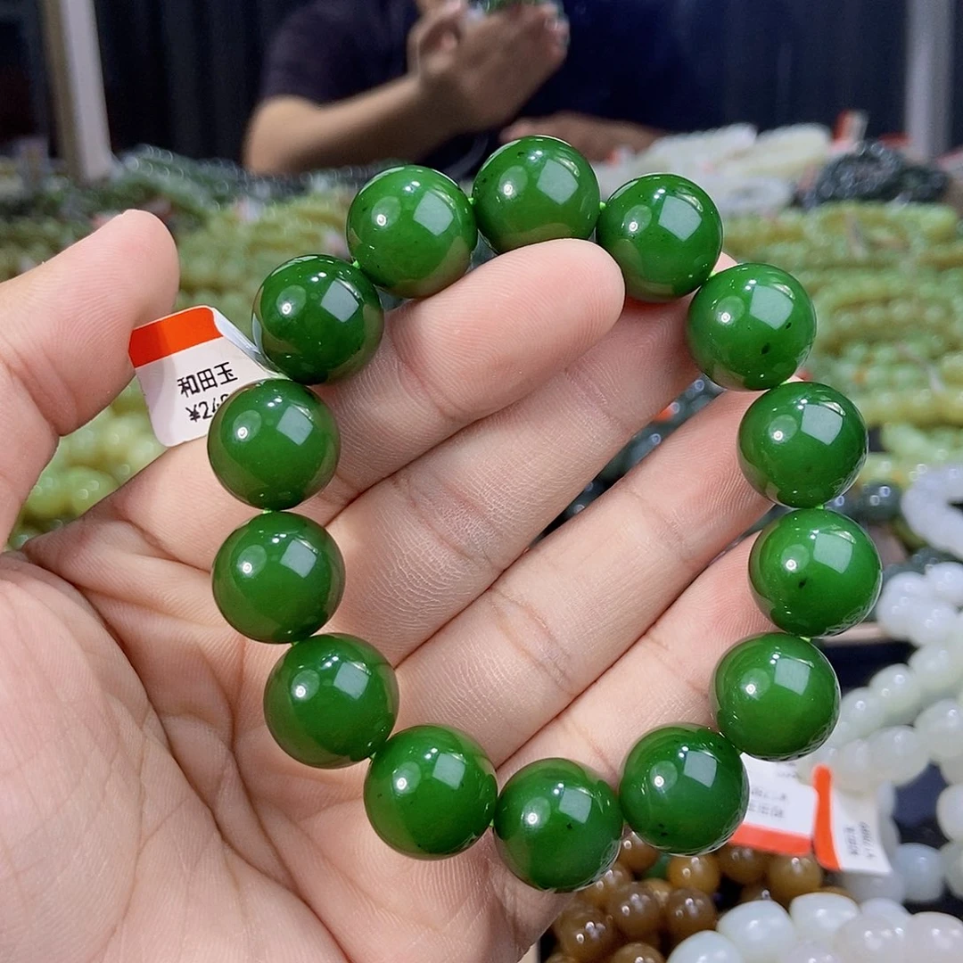 未镶嵌手串和田玉纯天然卡16碧玉3号矿多样性发一