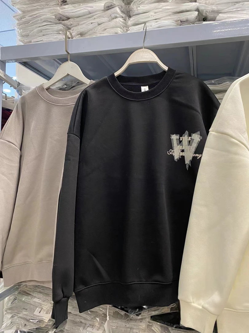 娜娜家冬季新款休闲百搭时尚男款圆领卫衣5138