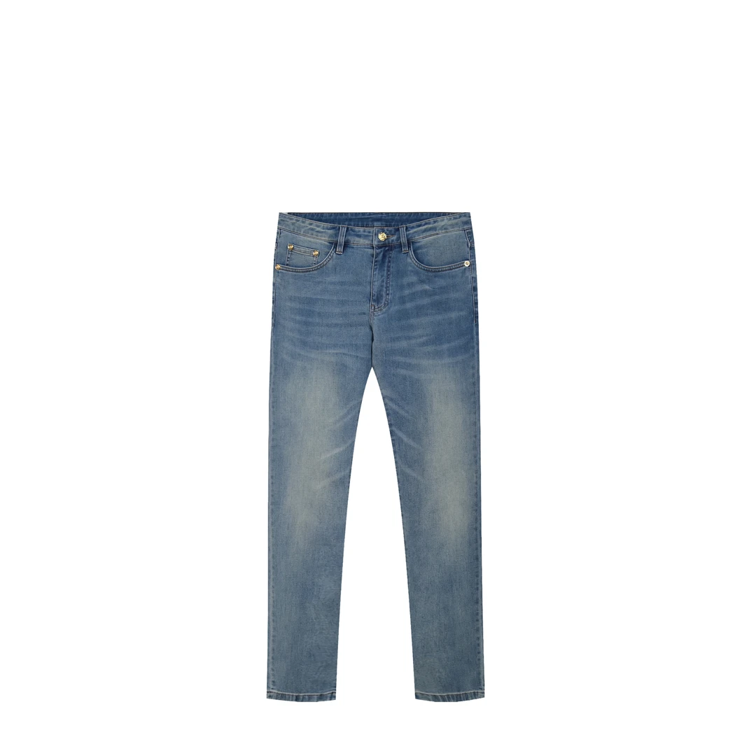 STEFANO VLONE正品弹力男装牛仔裤蓝色时尚直筒百搭8319444804