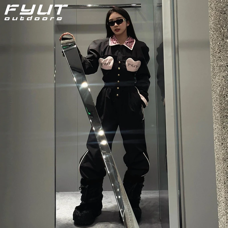 FYUT户外滑雪服保暖耐磨防水单双板连体滑雪衣冬季新款男女运动服