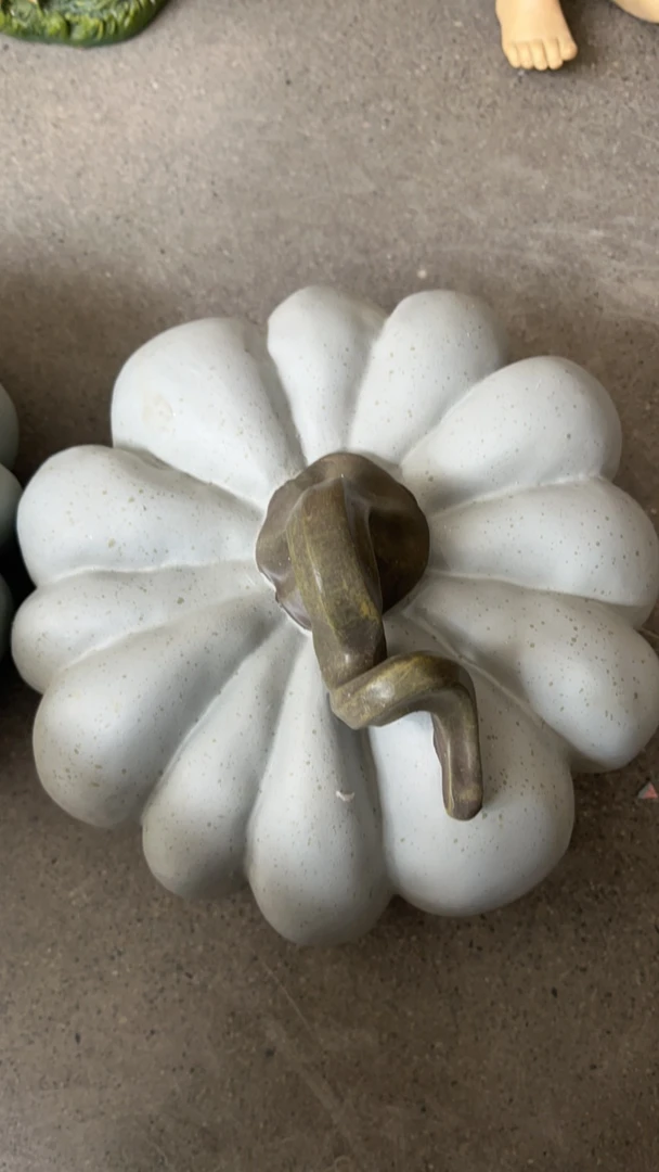 灰蓝色南瓜树脂摆件