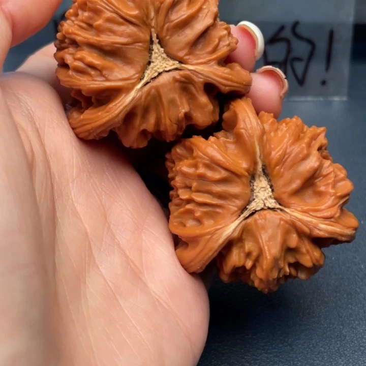 山***肉吊坠文玩核桃白狮子