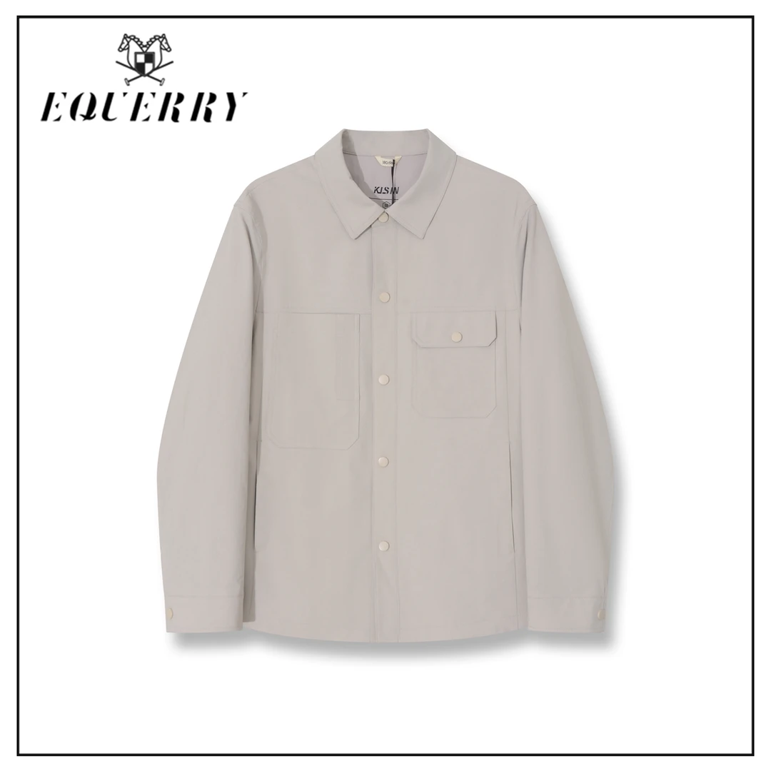 EQ2025春季男士商务休闲长袖简约舒适时尚百搭翻领夹克EQ-J375