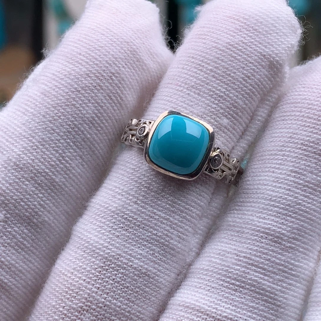 绿松石银S925镶嵌珠宝奇石