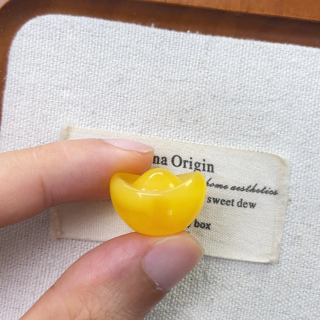 未镶嵌琥珀珠宝奇石金元宝