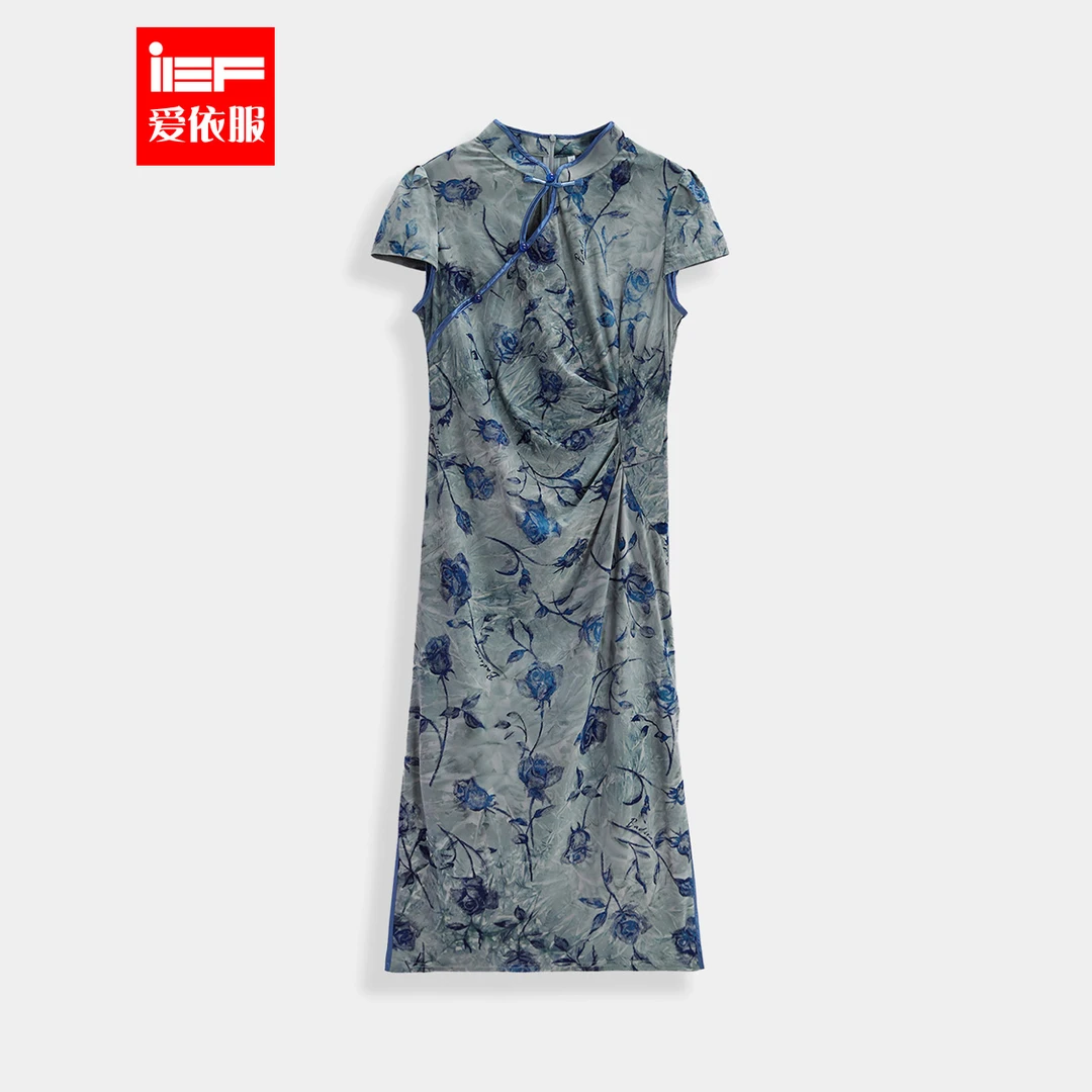 IEF/爱依服2025新款夏秋季收腰女人味显瘦中国风复古气质旗袍