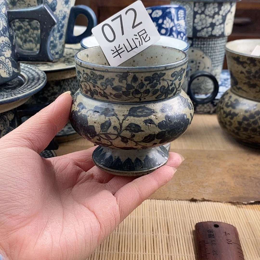 蜡****笔手工手绘青花陶瓷