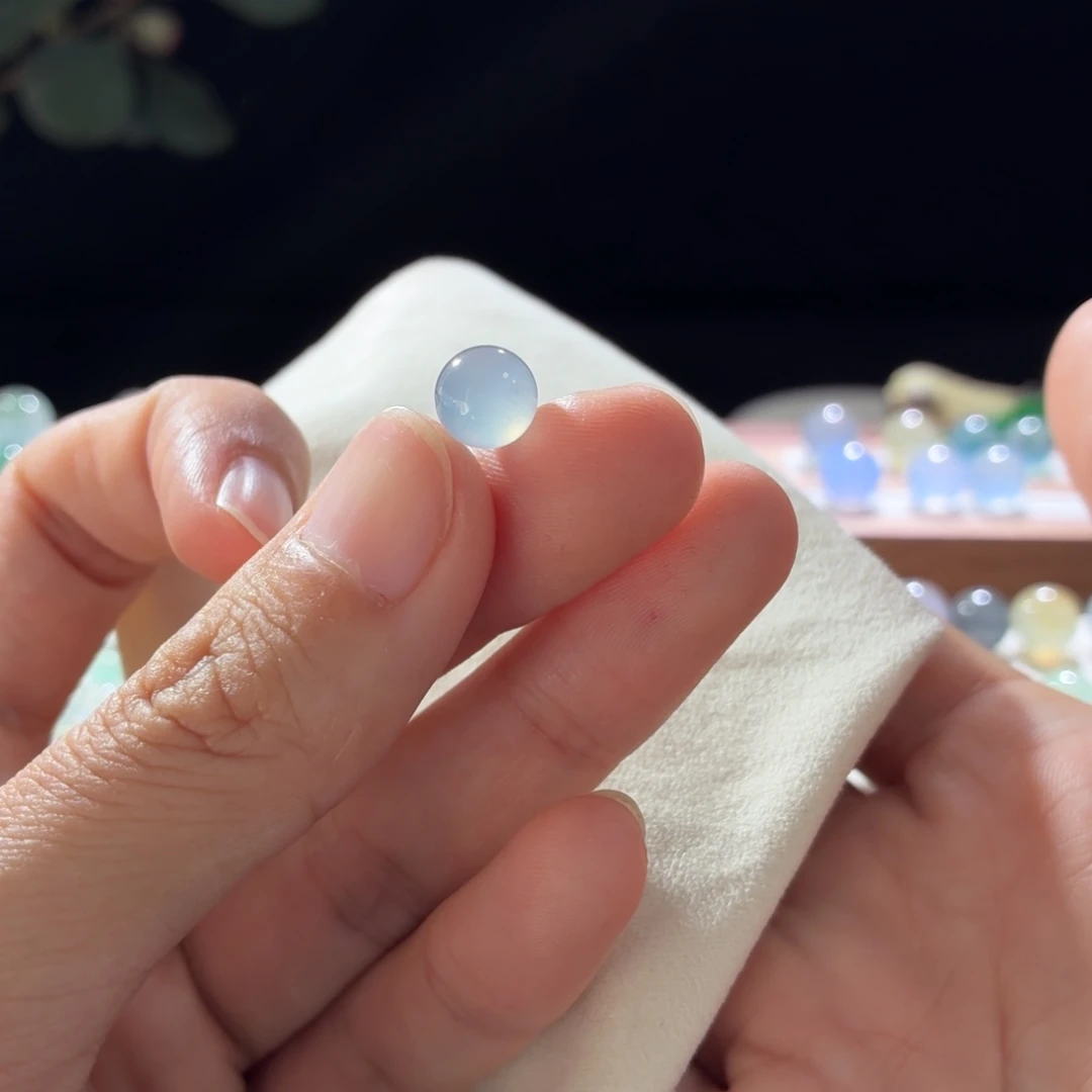 定制翡翠未镶嵌蓝紫