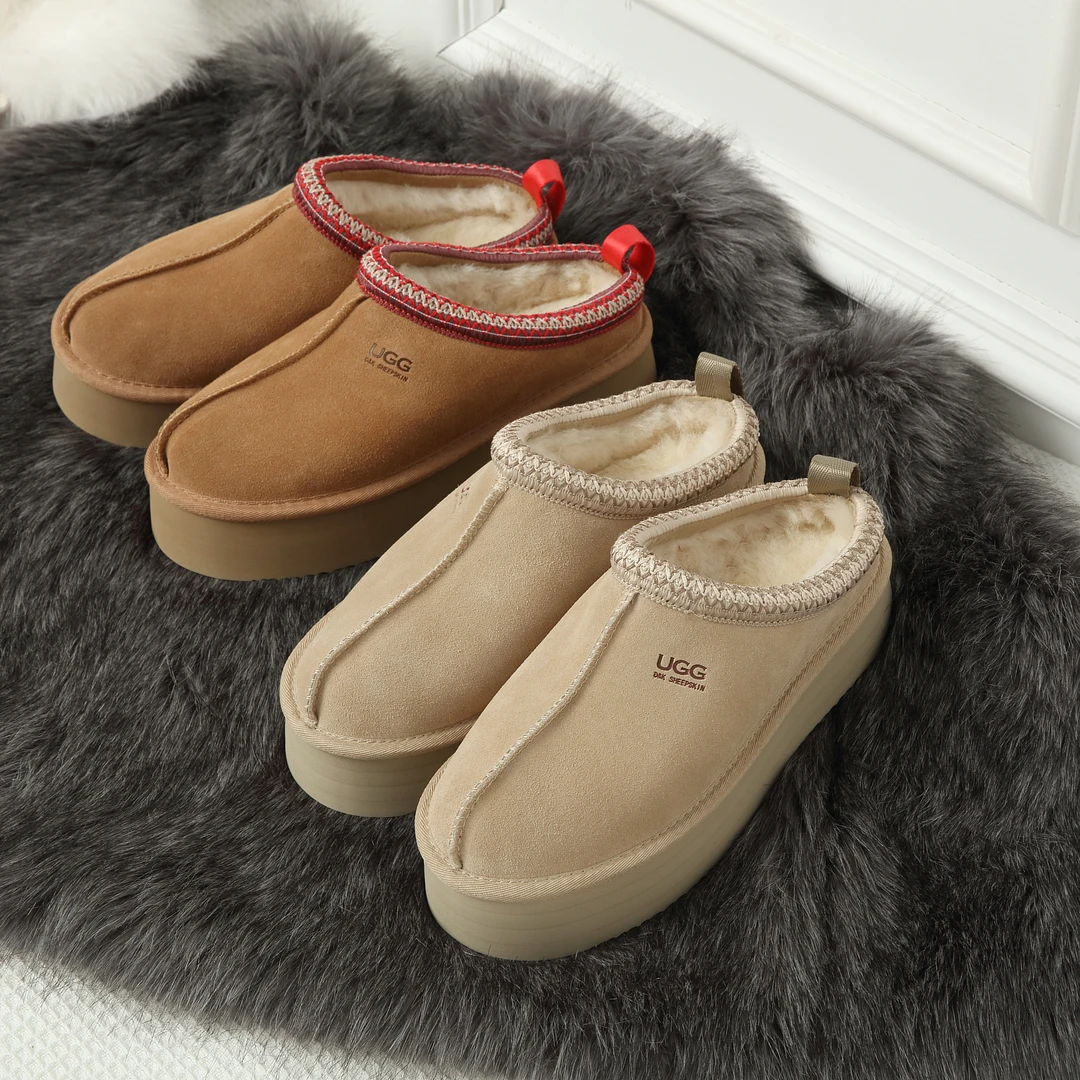 UGG D&K SHEEPSKIN厚底保暖时尚秋冬季牛反绒加绒雪地靴DK117